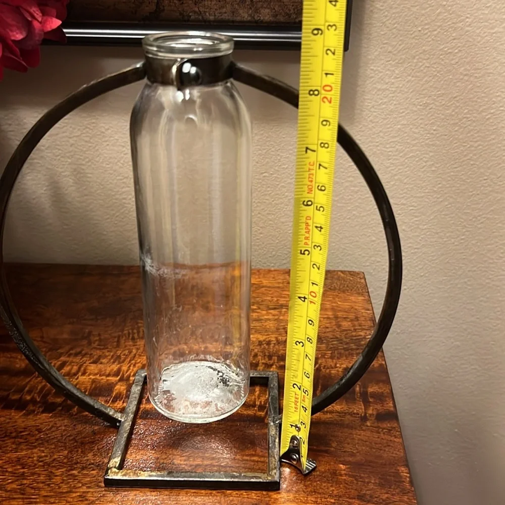 Budvase ~ Metal and Glass Budvase, EUC